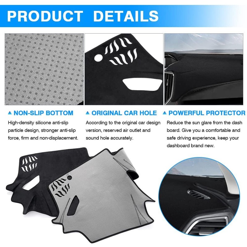 Autorder Dashboard Cover Mat for Subaru Forester 2019-2024 Accessories Dash