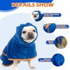 EXPAWLORER Soft Dog Bathrobe with Hood, Super Absorbent & Quick-Drying
