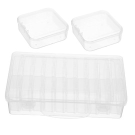 iplusmile Box Portable Transparent Storage Box Nail Organizer Organizer Clear Craft Keeper Art Storage Organizer Card Game Organizer File Storage Case Souvenir Organizer Photo Keeper Pp