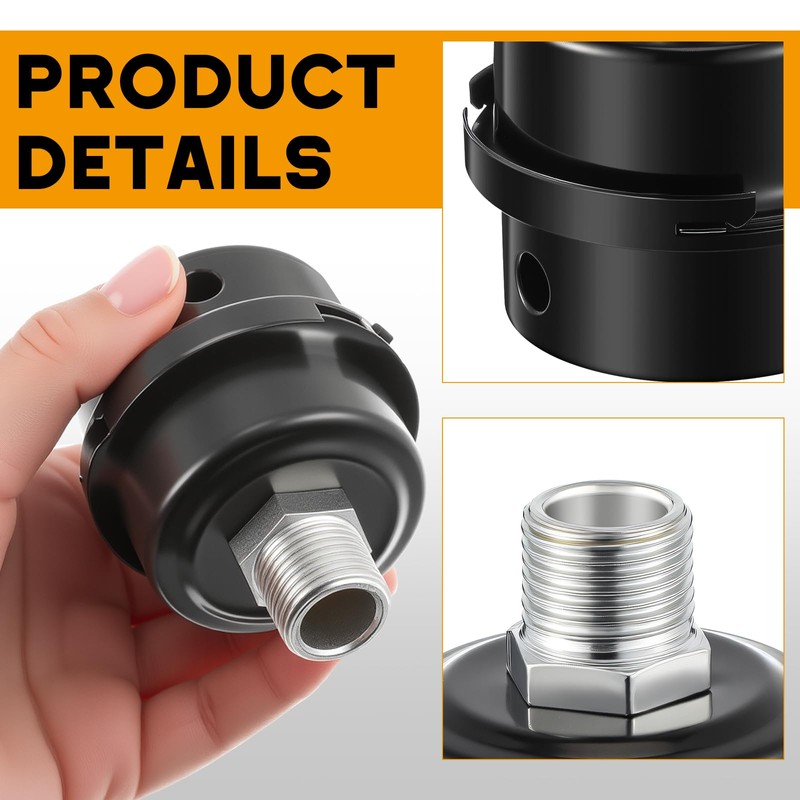 Threlaco 4 Pack Air Compressor Silencer, 1/2'' Air Compressor Intake