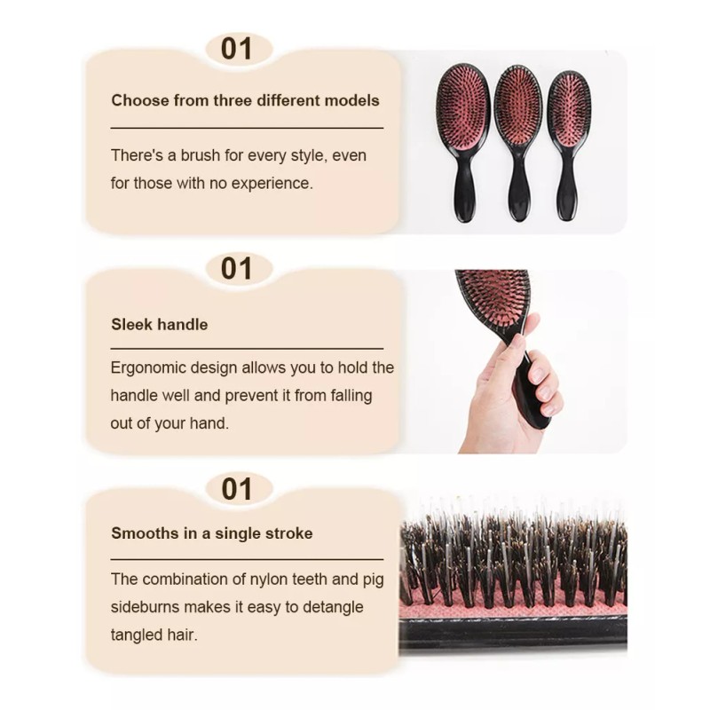 generic Cepillo De Pelo Con Cerdas, Suave Y Desenredante, Adecuado