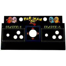DIY Retro Arcade Skinned Pac Man 2 Player With Trackball Replacement Control Deck for Arcade1Up - Add Baby Blue T Mold