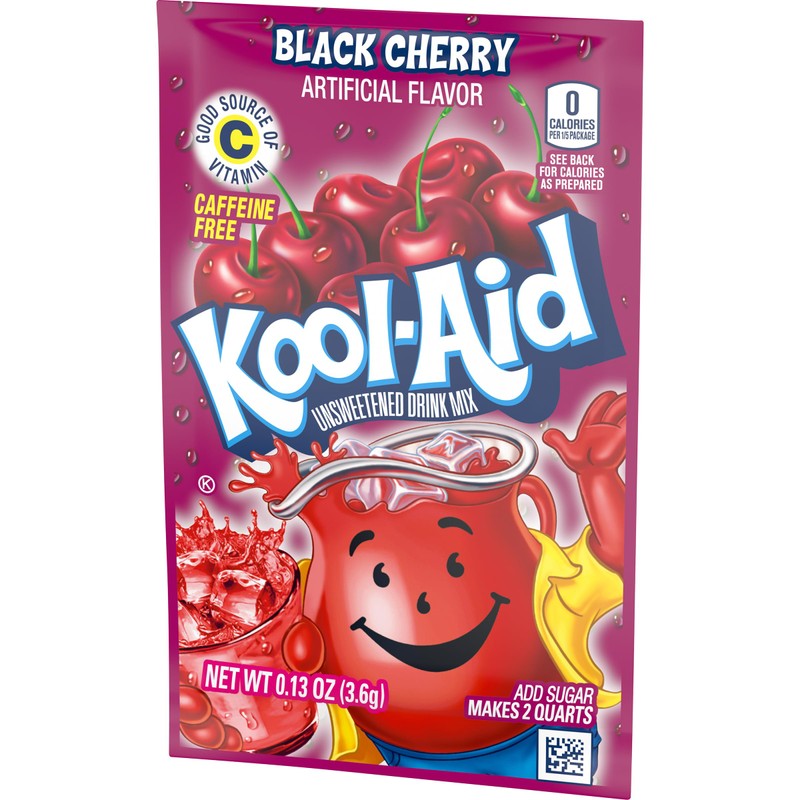 Kool-Aid Black Cherry Unsweetened Soft Drink Mix, 0.13-Ounce Packets (Pack