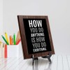 How You Do Anything Is How You Do Everything., Wooden