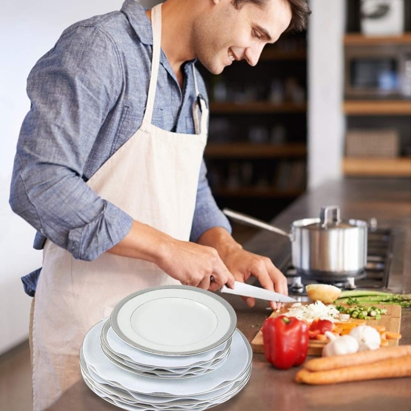FIGFYOU 30 Pcs Felt Plate Dividers, Felt Plate Separators Dinner