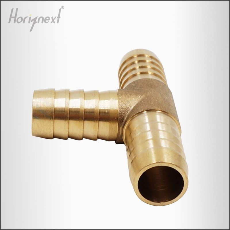 Horiznext Brass Hose Splicer Fitting, Tee, 1/2" x 1/2" x
