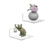 Sezanrpt 6 Inches Acrylic Small Wall Shelves, Clear Floating Shelf