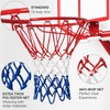 2 Pack Heavy Duty 12 Loops Basketball Net, Red/White/Blue Basketball