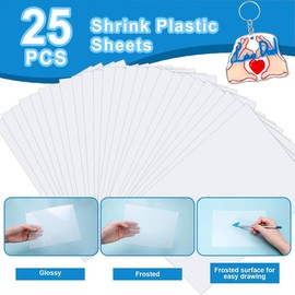Snblzhef Shrink Plastic Sheets Kit DIY Shrinky Paper Art Supplies for Jewelry, Keychain Making, DIY Mother's Day Crafts Gifts