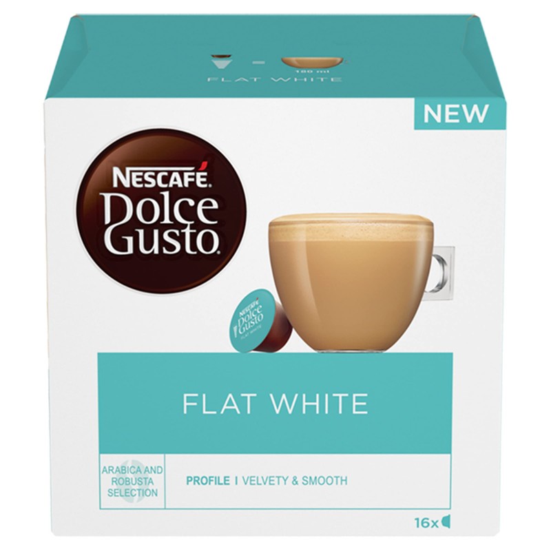 NESCAFÉ Dolce Gusto Flat White Coffee Pods, 16 x 11.7