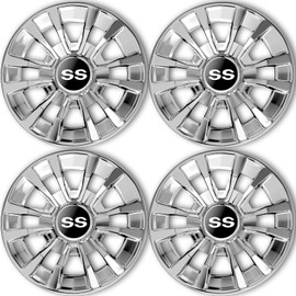 Enekerp Golf Cart SS Wheel Covers Hub Caps, Golf Cart 8 Inch Snap-on Wheels for Club Car, EZGO, Yamaha, Set of 4