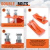 2Pcs Tractor Bucket Protector,Bucket Edge Anti-Skid Device,Double Hexagon Lock Nuts