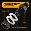 SYKRSS Male 10AN Bulkhead Fuel Cell Fitting Adapter Straight Aluminum