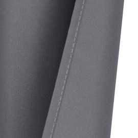 Home Queen - cortina oscurecedora con ojales en la parte superior para sala de estar, cenefa pequeña y recta, juego de 1, 37 x 18 pulgadas, color carbón