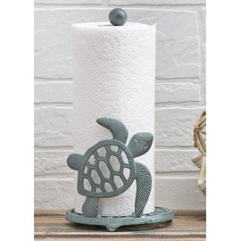 Patina Sea Turtle Metal Paper Towel Holder