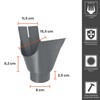 ZAMBELLI Drain pipe (oval) galvanised, folded 250/8 pieces, DN80 anthracite,