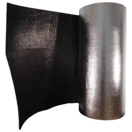 IES REFLECTIVE BLACK / SILVER FOIL Double BUBBLE Foil Insulation Roll 4X4 16SQFT R8