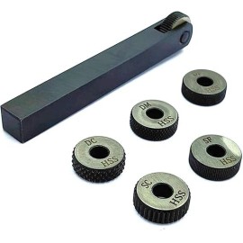 Buyohlic Single wheel knurling tool holder with 5 spare HSS knurls-USA FULFILLED - 12 x 12 x 100 mm