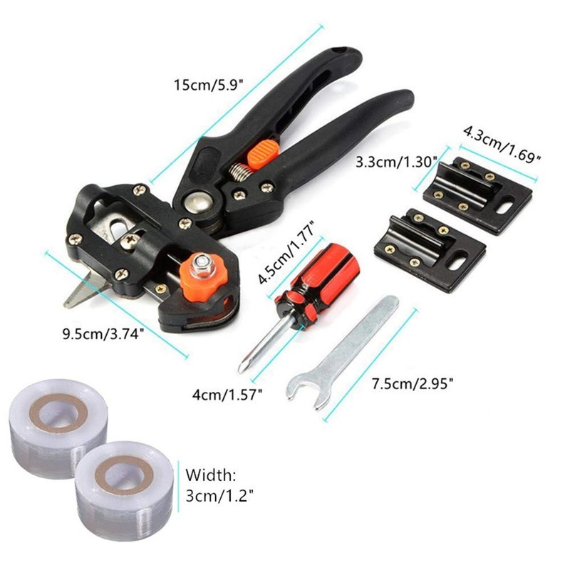 Garden Graft Tool, 4EVERHOPE Pfropfschere mit 2 zusätzlichen Klingen und