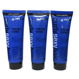 Sexy Hair Curly Sexy Hair Curling Creme 1.7 oz Tavel Size 3 Pack