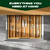 ROYAL CRAFT WOOD Bamboo Kitchen Drawer Organizer - Utensil Drawer