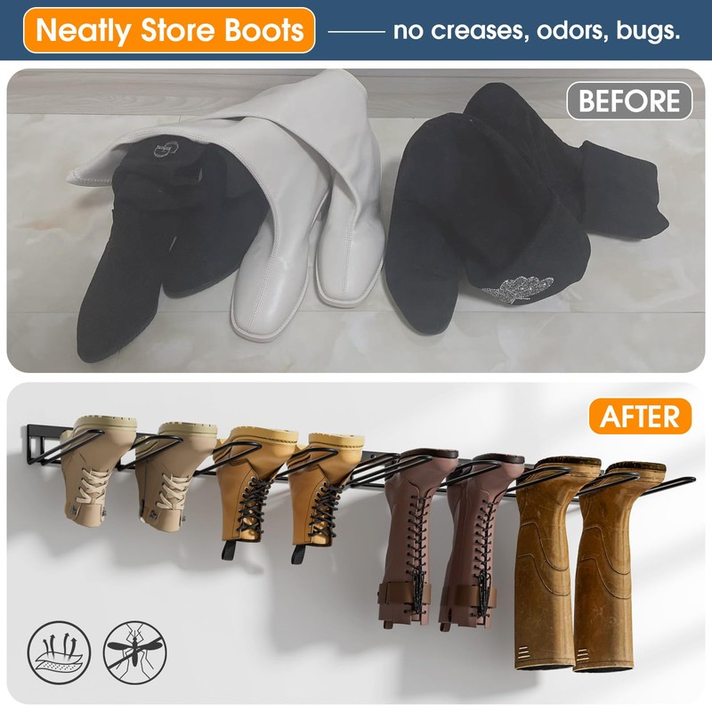 zacurter Boot Rack, Wader Hangers for wall, Metal Wall Mounted