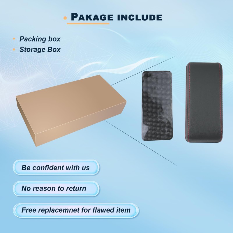 BIXUAN Car Door Armrest Universal PU Leather Car Armrest Left