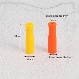 20pcs Silicone Straws Tips Reusable Straws Covers Multi-colored Straws Caps for 6mm Metal Straws Stainless Steel Straws