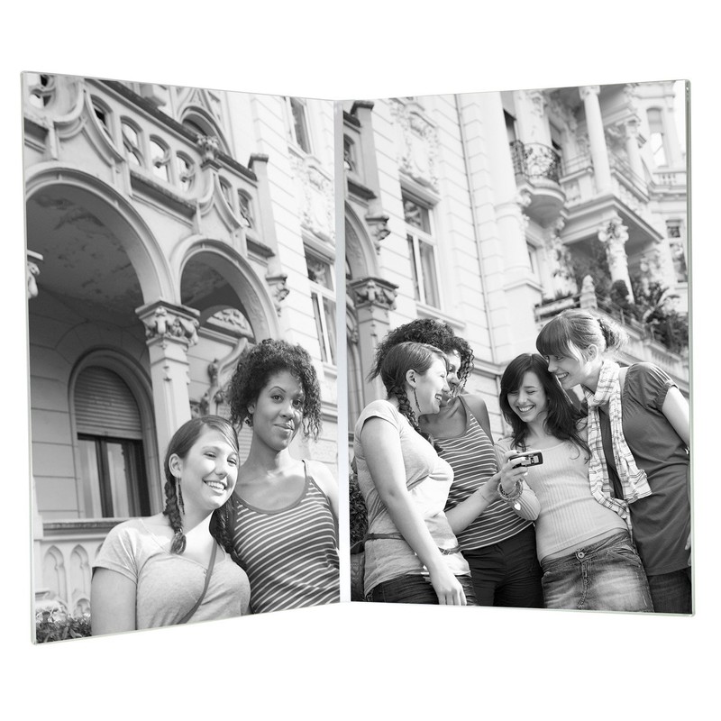 MCS 4x6 Inch Bent Acrylic Picture Frame, Double Vertical (32406)