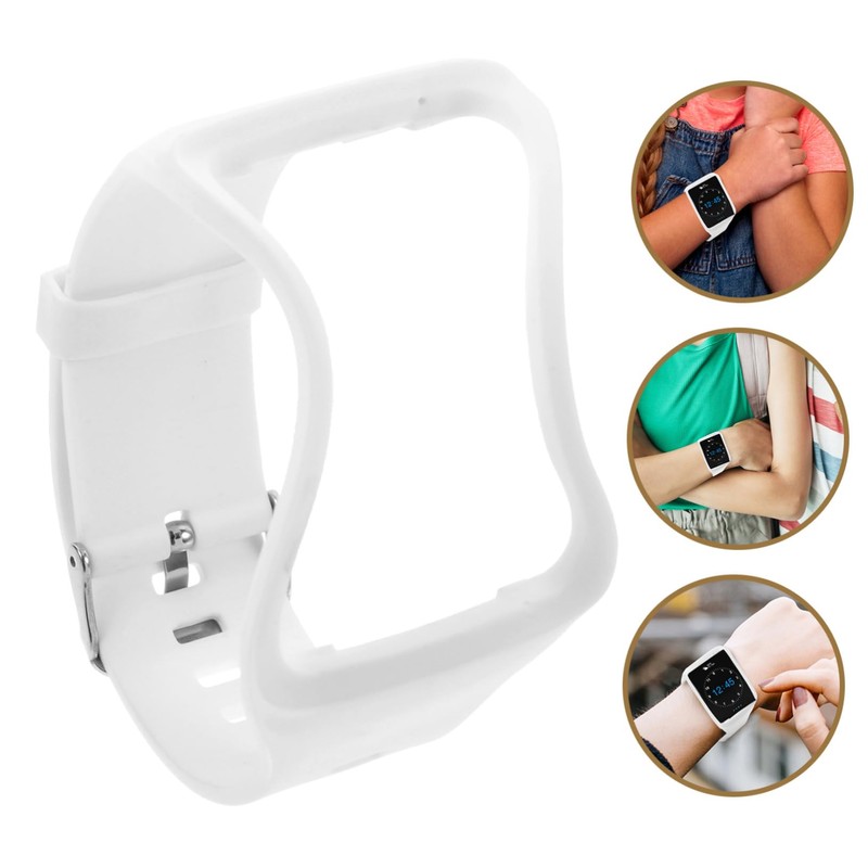 Mikinona Simple TPU Watch Band for Wear-Resistant Solid Strap for
