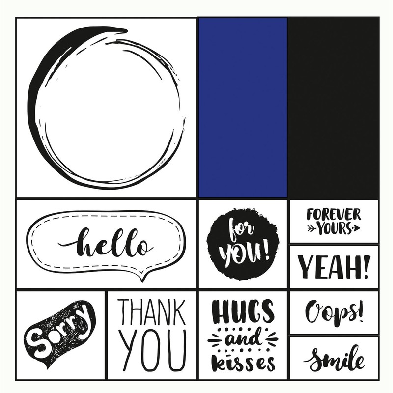 Folia 31104 Wooden Stamp Set, Lettering