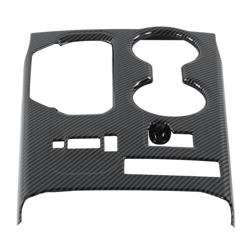 Car Center Console Shift Panel Trim Adhesive Glossy Carbon Fiber