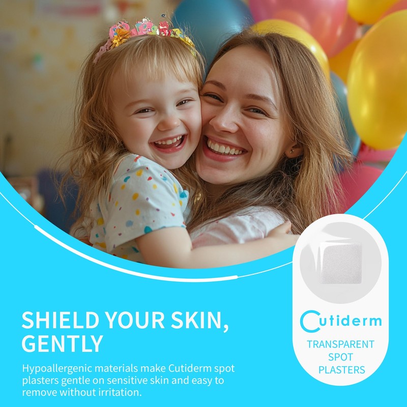 Cutiderm Transparent Small Round Spot Plasters 22 x 22mm 200