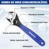 WORKPRO Wrench 250 mm Adjustable Wrench, Adjustable Metric Spanner Made
