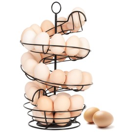 Metal Egg Holder Countertop,Fresh Egg Holder Countertop,Egg storage for countertop,Spiral Egg Storage Display Rack for Kitchen,Farmhouse