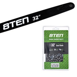 8TEN 32" Chainsaw Guide Bar & Chain .050 3/8 105DL for Stihl 066 044 064 046 038 041 056 048 MS660 039 33RS3105E