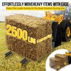 43-inch Pallet Forks, 2500 lbs Clamp-On Attachment for Skid Steer,