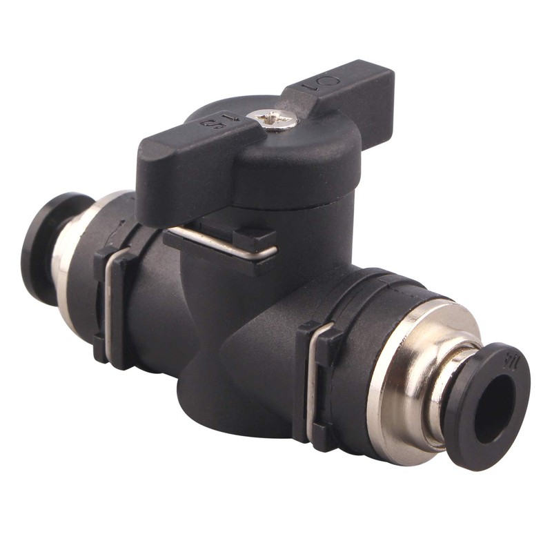 DERPIPE Pneumatic Valve, 1/4" x 1/4" Push to Connect Fitting,