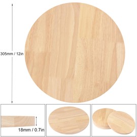 GNIEMCKIN 5 Pack Pine Circle Plaque, 12 Inch Round Wood Plaque, Unfinished Wooden Circle Plaque for Painting, Pouring, Resin, Engraving, Collage Artist Painting, DIY Plaque, Home Decor