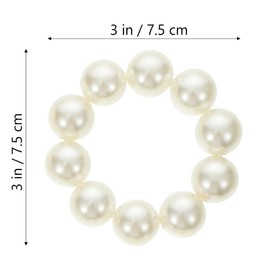 PACKOVE 4Pcs Pearl Elastic Hair Ties and Bracelets Versatile Ponytail Holders for Women for Daily Wear Parties and Special Occasions Stylish Hair Accessories
