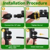 Kalolary 10 PCS 1/2" to 1/4" Stabbed Three Way Fast