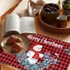 JAHEMU Christmas Place Mats Snowman Waterproof Non-Slip Place Mat Coaster