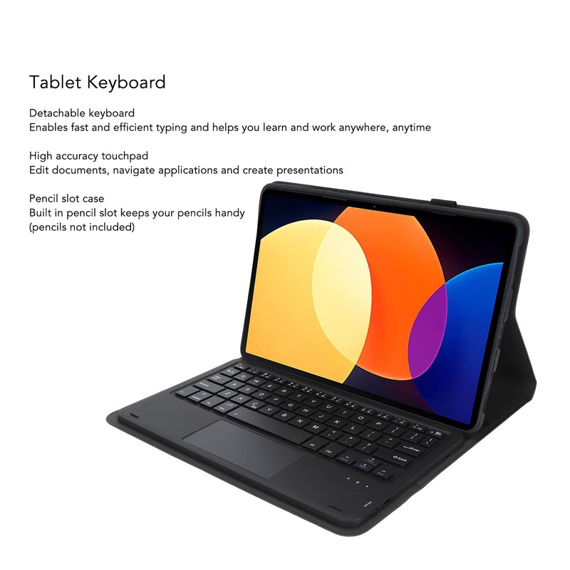 11in Tablet Keyboard Case Slim Lightweight Wireless Bluetooth Magnetic Detachable