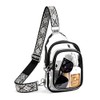 Bolso Transparente TPU Bandolera para Estadios,Negro