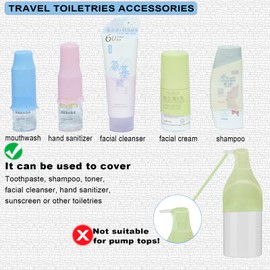 NELSHP Travel Bottle Covers,10 Pack Silicone Travel Size Container Sleeves,Stretching Travel Accessories for Shampoo Lotion Conditioner Wash Body Bottles