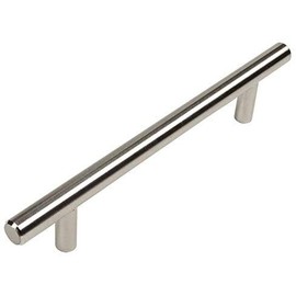 5 Pack - Cosmas H698-160SS Stainless Steel Cabinet Hardware Euro Style Bar Handle Pull - 6-5/16" Inch (160mm) Hole Centers, 8-11/16" Inch Overall Length
