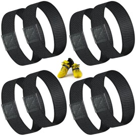 CONJURAIDE Pack of 8 Shoelaces Fixing Strap, Shoelaces Fixing Tape Football Children's Shoelaces Holder Football Shoe Laces Holder Anti Loose Fixing Strap for Football Boots High Heel