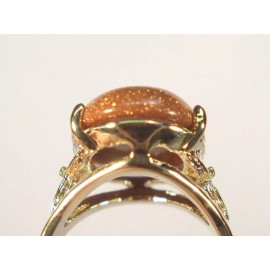 DOLPHIN ORE SZ'S 5,6,7,8,10 GOLDSTONE RING  DESIGNER VINTAGE  SEMI-PRECIOUS GEMSTONE DA867GS