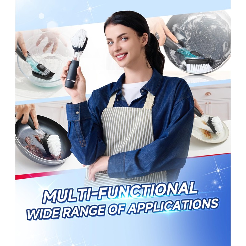 Dish Brush Head Replacement for OXO, 4 Pack Refill Head