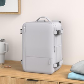 Rinlist Travel Backpack for Women Men, Carry on Backpack Bag for Traveling on Airplane, Flight Approved Personal Item Size Backpack Luggage,Travel Essentials, Dark Grey